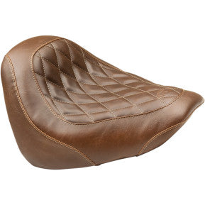 Mustang, MUSTANG - WIDE TRIPPR SOLO SEAT - BROWN, DIAMOND STITCH - '18-20 FXFB & FXFBS