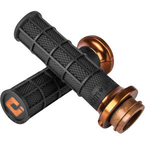 ODI, ODI x HART-LUCK 1" SIGNATURE V-TWIN LOCK ON GRIPS- DUAL CABLE