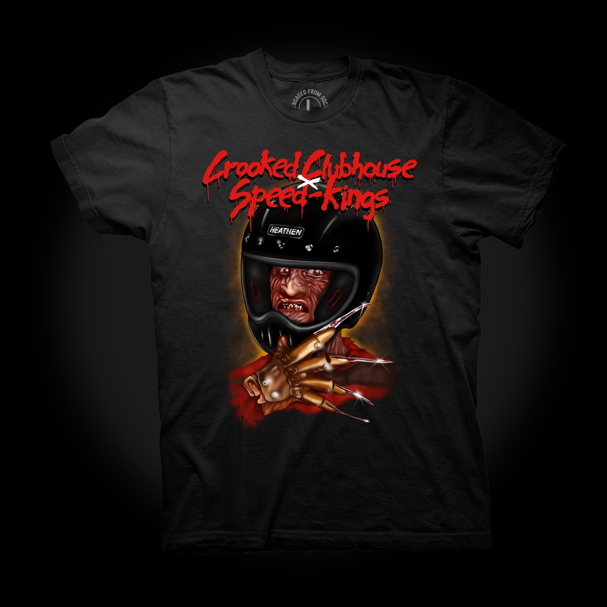 Speed-Kings Cycle, Speed-Kings x Crooked Clubhouse 4 Horsemen Freddy Krueger Shirt