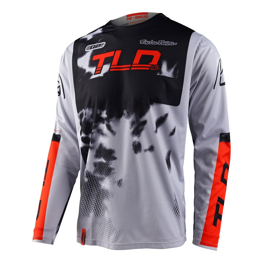 Troy Lee Designs, YOUTH GP JERSEY ASTRO LIGHT GRAY / ORANGE